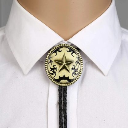 Southwestern Pentagram Star Bolo Tie - Image 2