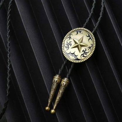 Southwestern Pentagram Star Bolo Tie - Image 3