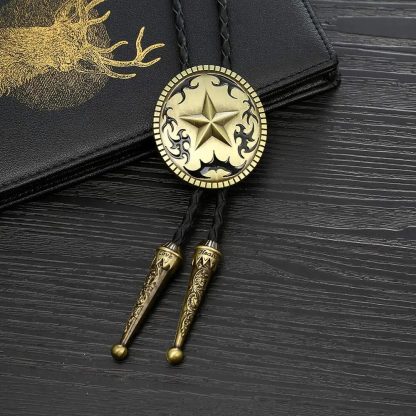 Southwestern Pentagram Star Bolo Tie - Image 5