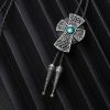 Cross Knot Pattern Bolo Tie - Image 2