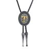 Initials-Adorned Metal Bolo Tie - Image 3