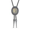 Initials-Adorned Metal Bolo Tie - Image 4