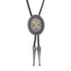 Initials-Adorned Metal Bolo Tie - Image 5