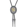 Initials-Adorned Metal Bolo Tie - Image 6