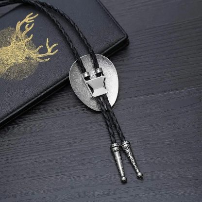 Southwestern Leaf Stone-Like Bolo Tie - Image 5
