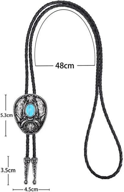 Southwestern Leaf Stone-Like Bolo Tie - Image 6