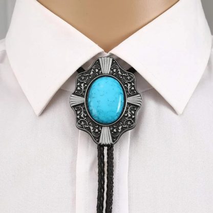 Sky Blue Cowboy Bolo Tie