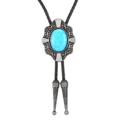 Sky Blue Cowboy Bolo Tie - Image 2