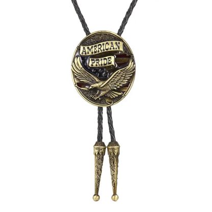 Golden Color Eagle Pride Bolo Tie - Image 2