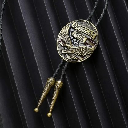 Golden Color Eagle Pride Bolo Tie - Image 3