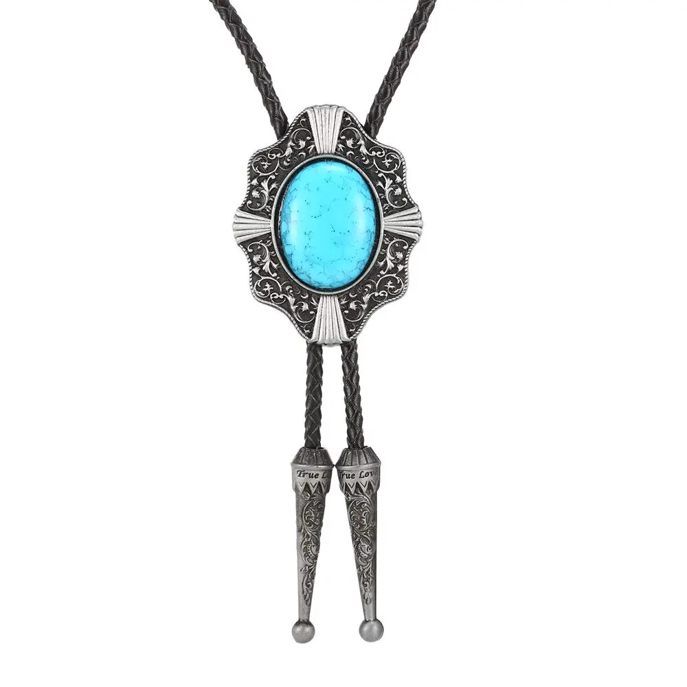 Blue-turquoise-bolo-tie-for-man-handmakde-Indian-cowboy-western-cowgirl-zinc-alloy-necktie(1)