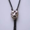 Rustic Wolf Design Bolo Tie