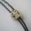 Black Stone-Like Oval Bolo Tie - Image 4