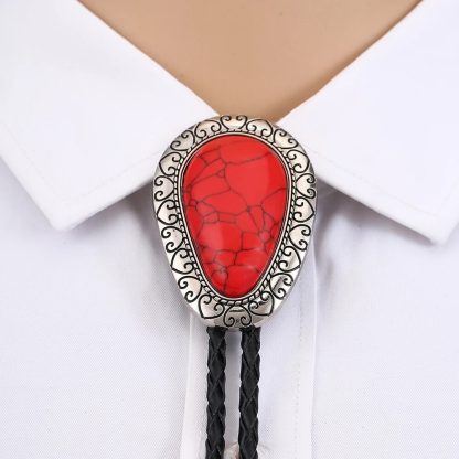 Drop Peach Pattern Bolo Tie - Image 2