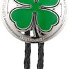 Green Clover Round Bolo Tie - Image 5
