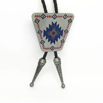 Abstract Snowflake Style Bolo Tie - Image 3