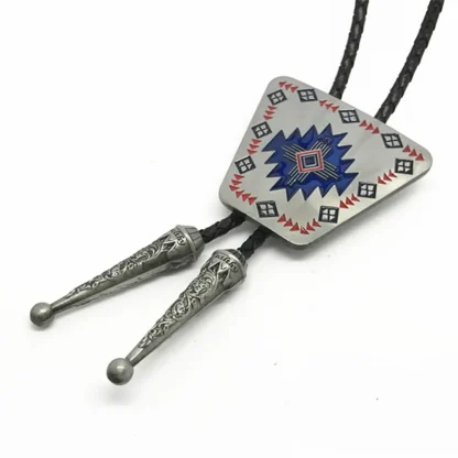 Abstract Snowflake Style Bolo Tie - Image 4