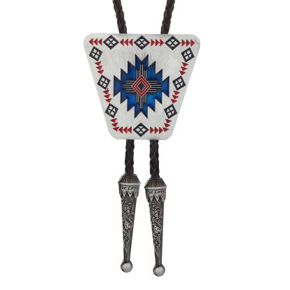 Abstract Snowflake Style Bolo Tie