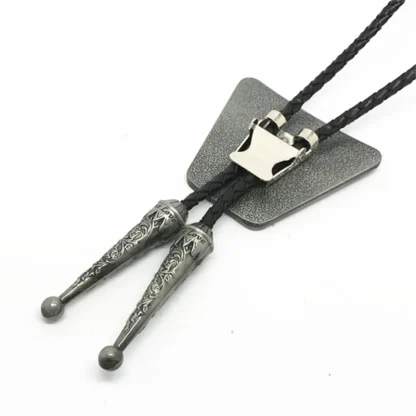 Abstract Snowflake Style Bolo Tie - Image 2