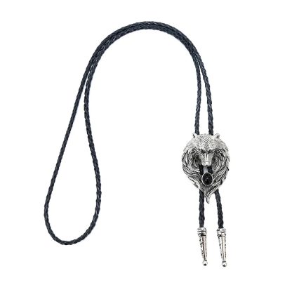 Wolf Head Wildlife-Inspired Bolo Tie - Image 3