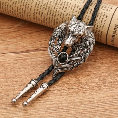 Wolf Head Wildlife-Inspired Bolo Tie - Image 5