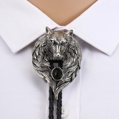 Wolf Head Wildlife-Inspired Bolo Tie - Image 2