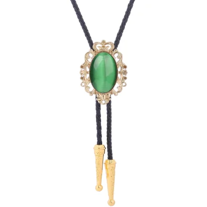 Stone-Inspired Crown Style Bolo Tie - Image 3