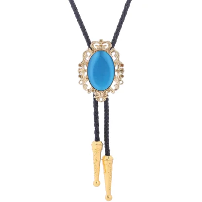 Stone-Inspired Crown Style Bolo Tie - Image 4