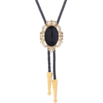Stone-Inspired Crown Style Bolo Tie - Image 5