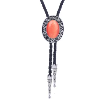 Celtic Pattern Oval Bolo Tie