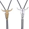 3D Rodeo Detailed Bull Head Bolo Tie - Image 2