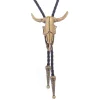 3D Rodeo Detailed Bull Head Bolo Tie - Image 4